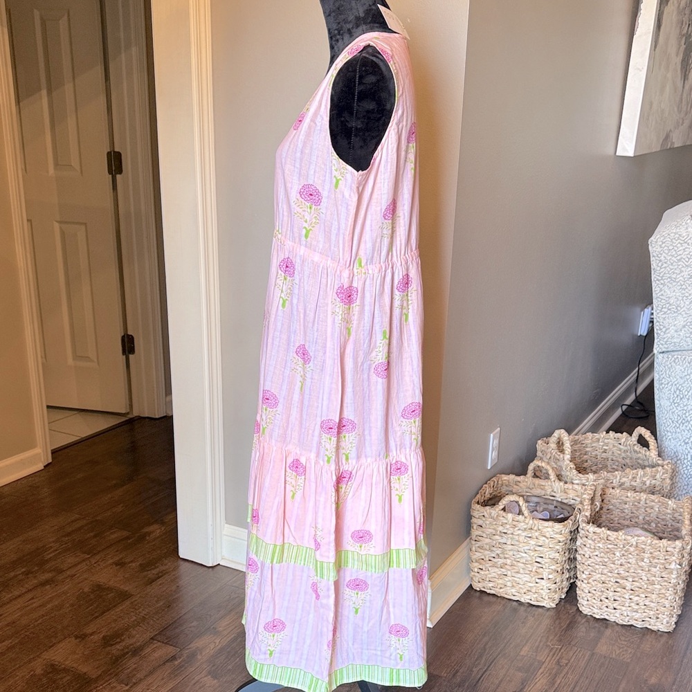 Allison Dress Elegant Peach Marigold Women's Dress Large - Picture 3 of 7